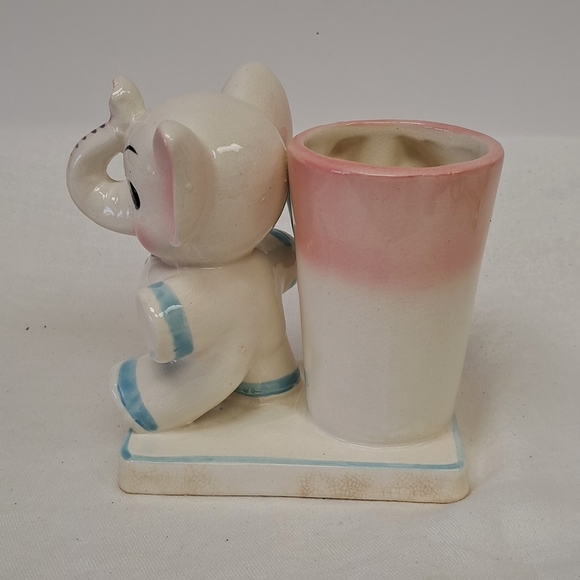Mid Century Modern Napcoware baby elephant nursery planter - Picture 5 of 9